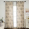 Cotton Linen Floral Window Curtain with Tassels Farmhouse Room Darkening Grommet Curtains for Bedroom Living Room Windows, 1 Panel (Floral,59"X63")
