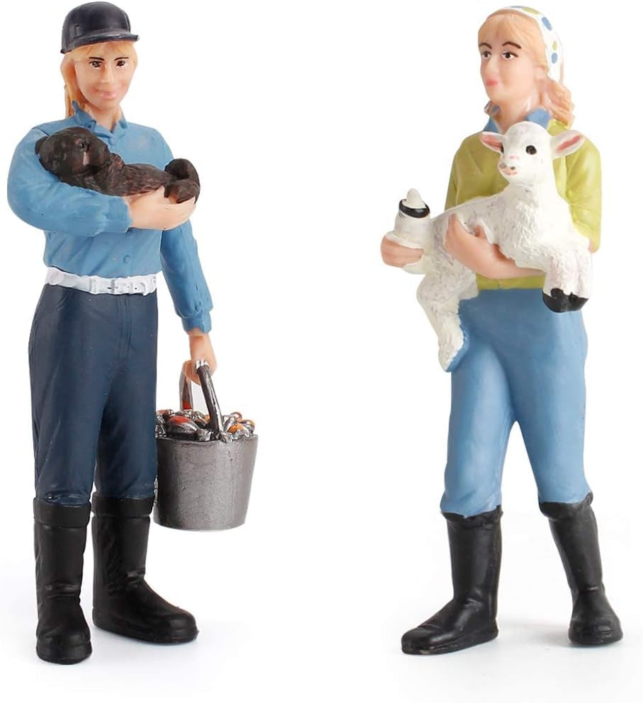 5 PCS Farm Animals Goats Figures Realistic Sheep Figurines Farm Animal Toys Farmer Lamb Model Set Farm Animals for Toddlers for Kid Boys Girls as Birthday Gifts