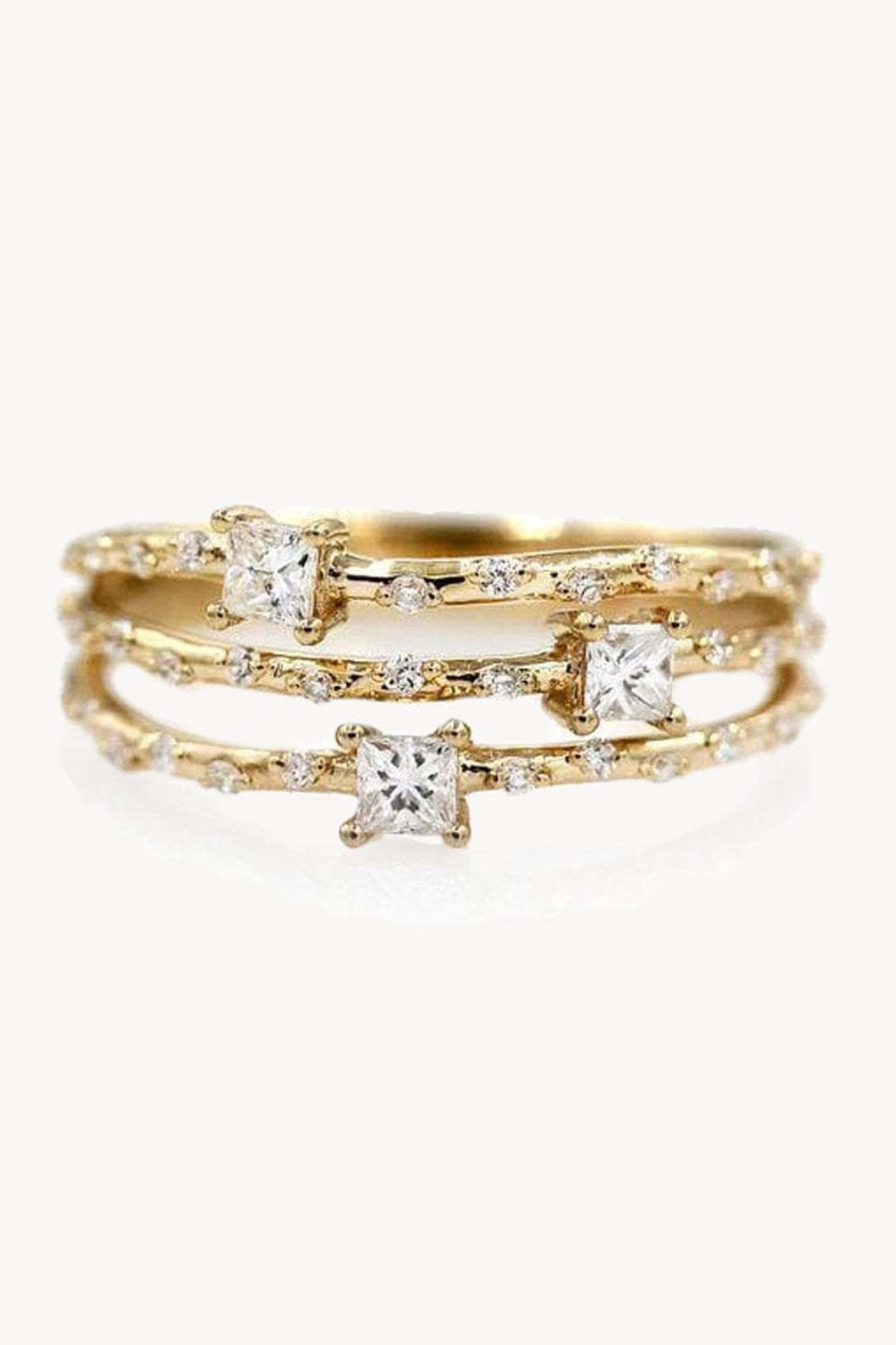 925 sterling silver, 18K gold-plated Ring