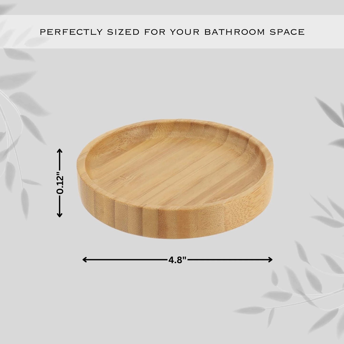 Natural Bamboo Soap Dish - Eco-Conscious Wooden Bar Soap Holder, Elegant round Design - Perfect Accessory for Bathroom & Kitchen Sinks, Durable Tray for Soap Storage