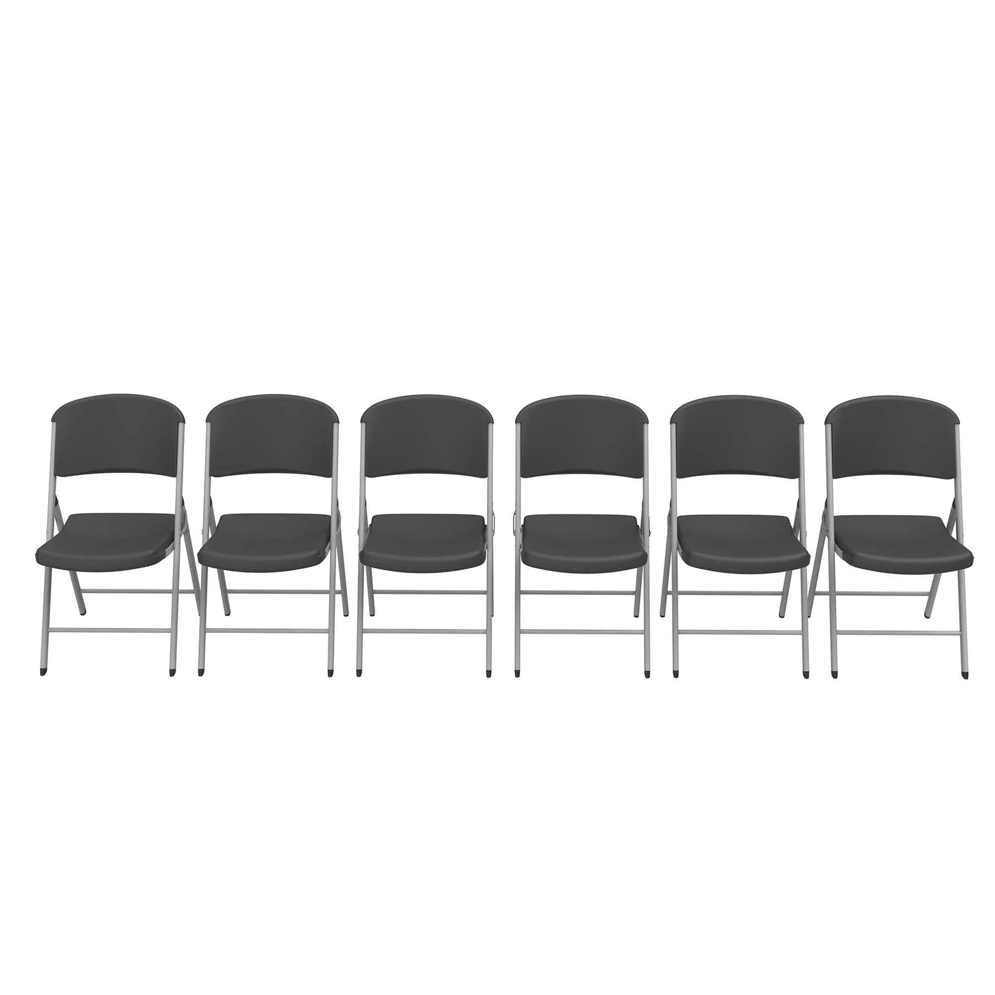 Folding Chair, Indoor/Outdoor Commercial, Black, 6 Pack (80844)