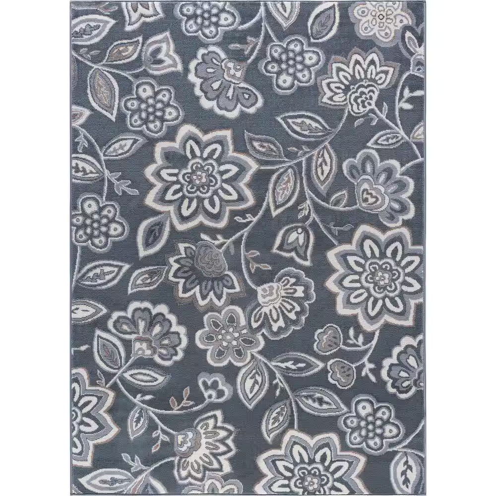 Madison Floral Cream 5 Ft. X 7 Ft. Indoor Area Rug