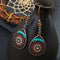 Alloy Oil Drip Beaded Teardrop Earrings