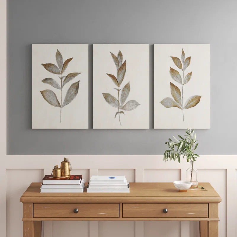 " Bronze Leaf I " 3 - Pieces
