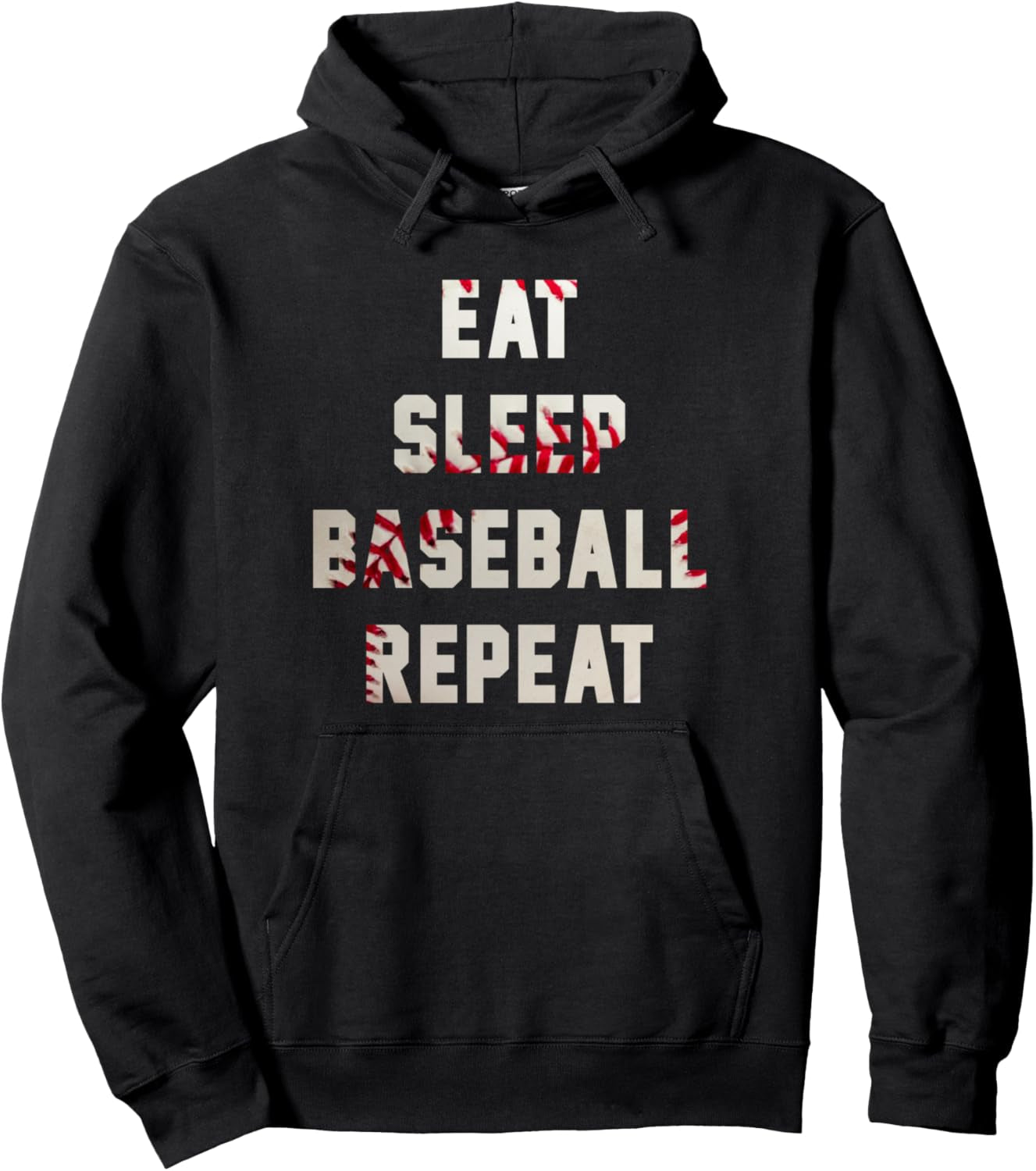 Eat Sleep Baseball Repeat Hoodie Baseball Player Fan Gifts Pullover Hoodie