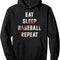 Eat Sleep Baseball Repeat Hoodie Baseball Player Fan Gifts Pullover Hoodie