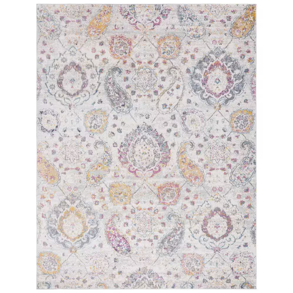 Madison Cream/Light Gray 7 Ft. X 9 Ft. Border Area Rug