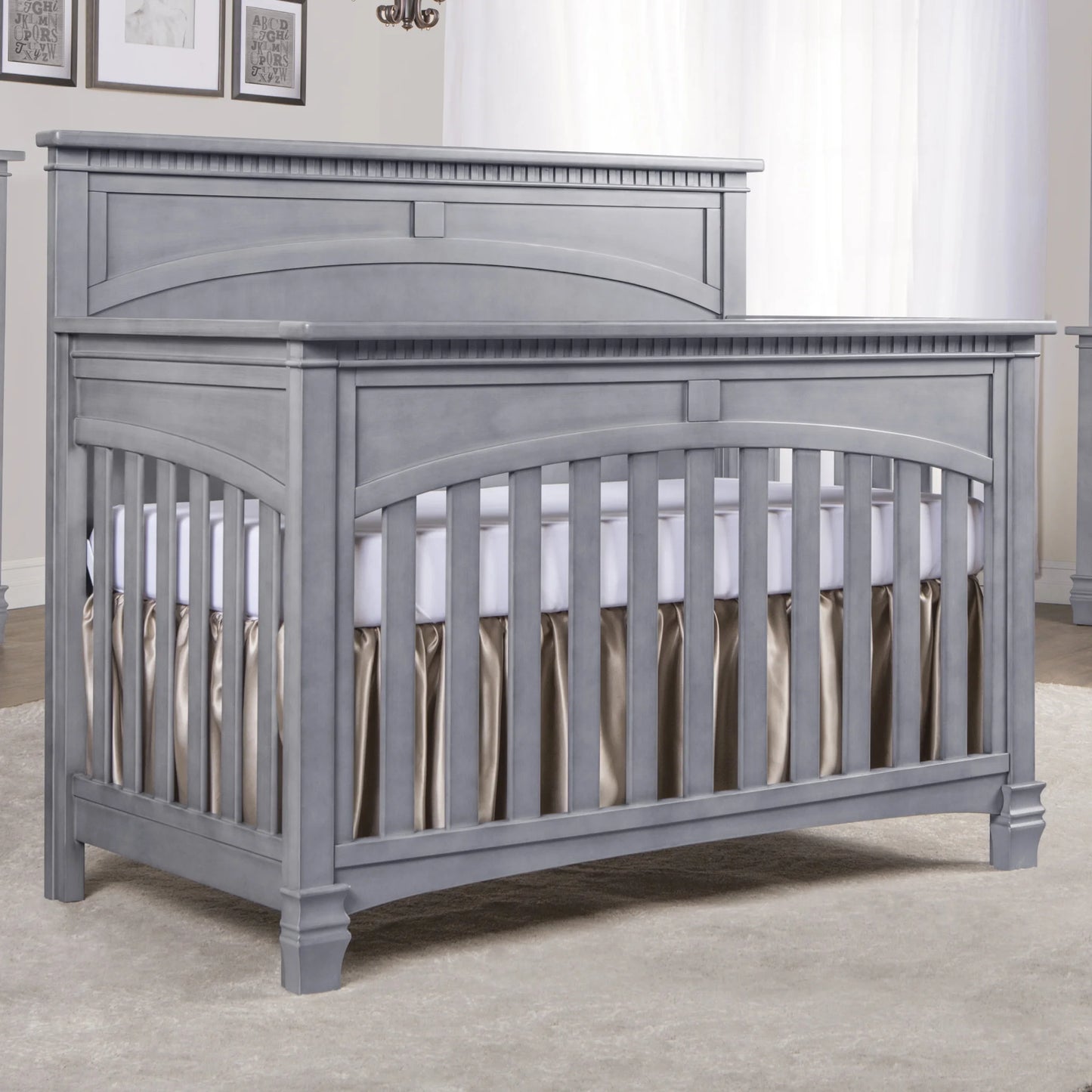 Santa Fe 5-In-1 Convertible Crib, Storm Grey