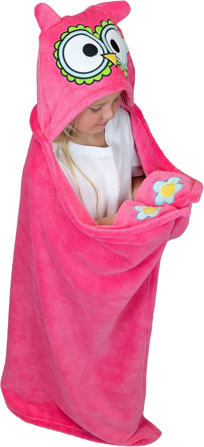 Wearable Hooded Blanket for Kids, Animal Hooded Blanket (Bear)