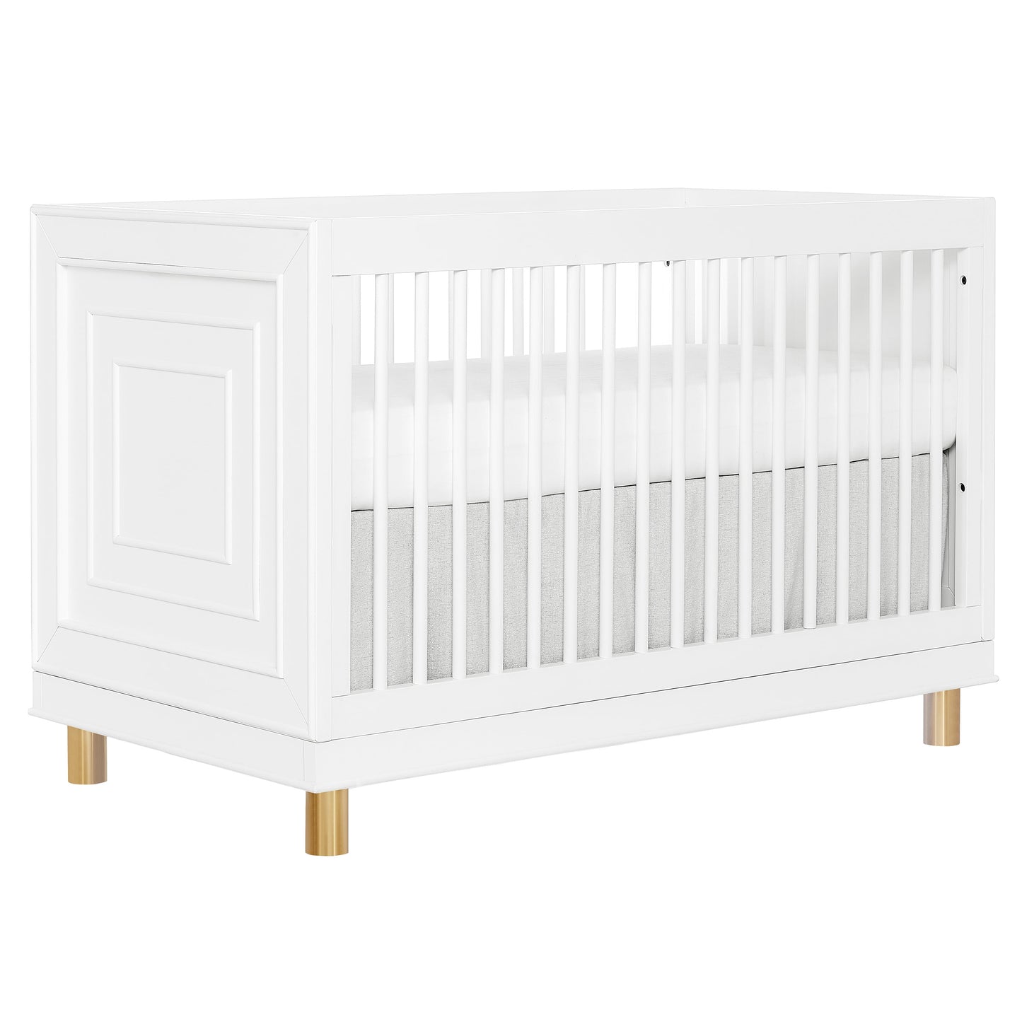 Art Deco Crib in White/Gold