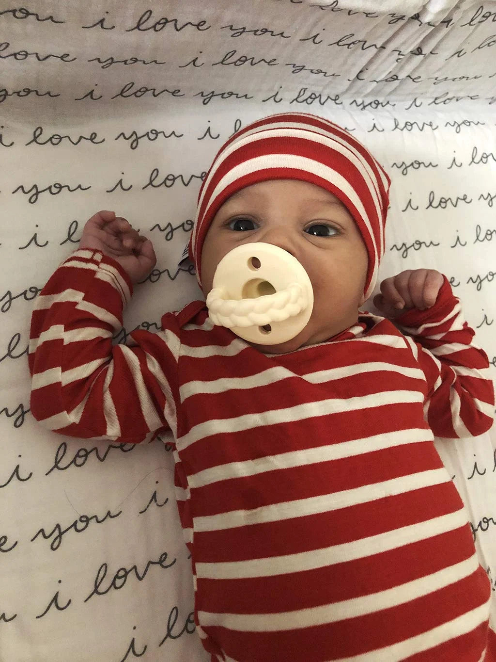 Sweetie Soother Braid Pacifier Set of 2 Toast and Buttercream