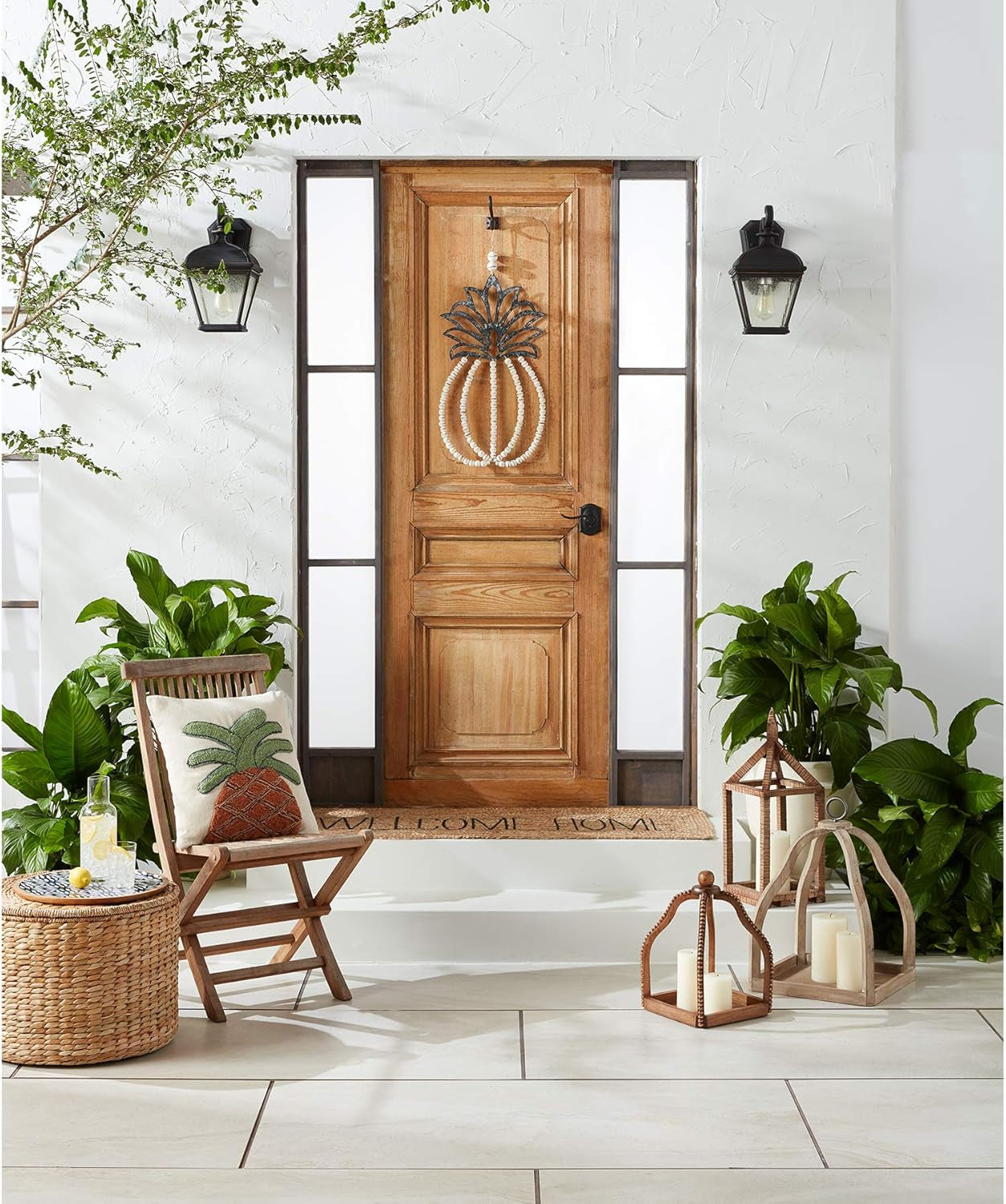 Wood Lantern Set, Brown/Natural