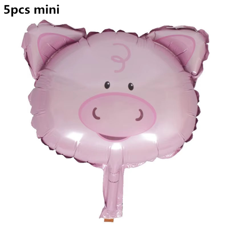 Baby Shower Farm Animals Theme Party Favors Decorations with Balloon Cartoon Disposable Tableware Sets Birthday Party Supplies