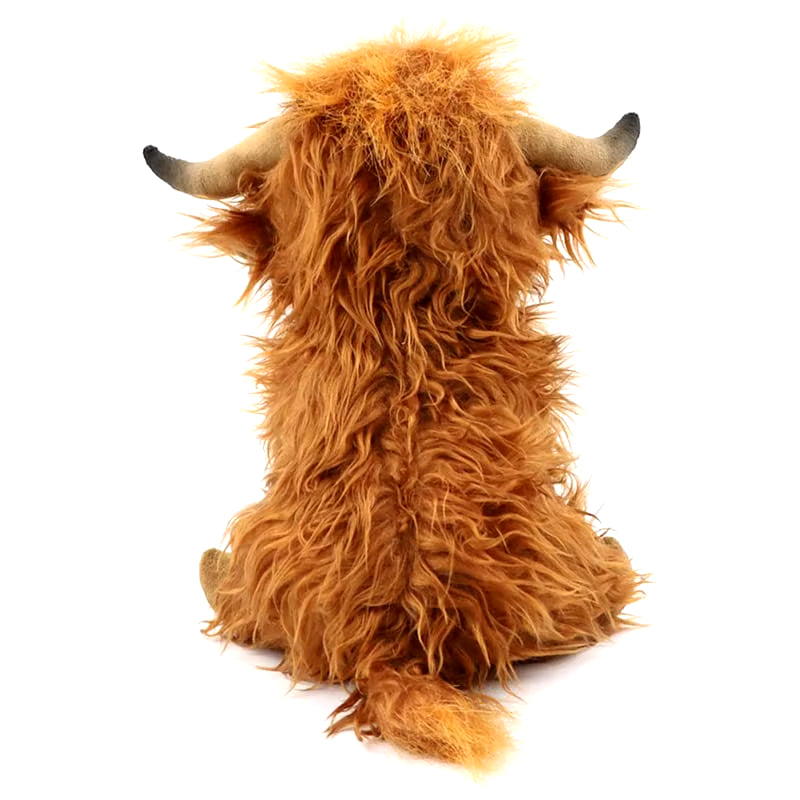 25Cm Simulation Highland Cow Plush Animal Doll Soft Stuffed Highland Cow Plush Toy Kawaii Kids Baby Gifts Toy Home Room Decor