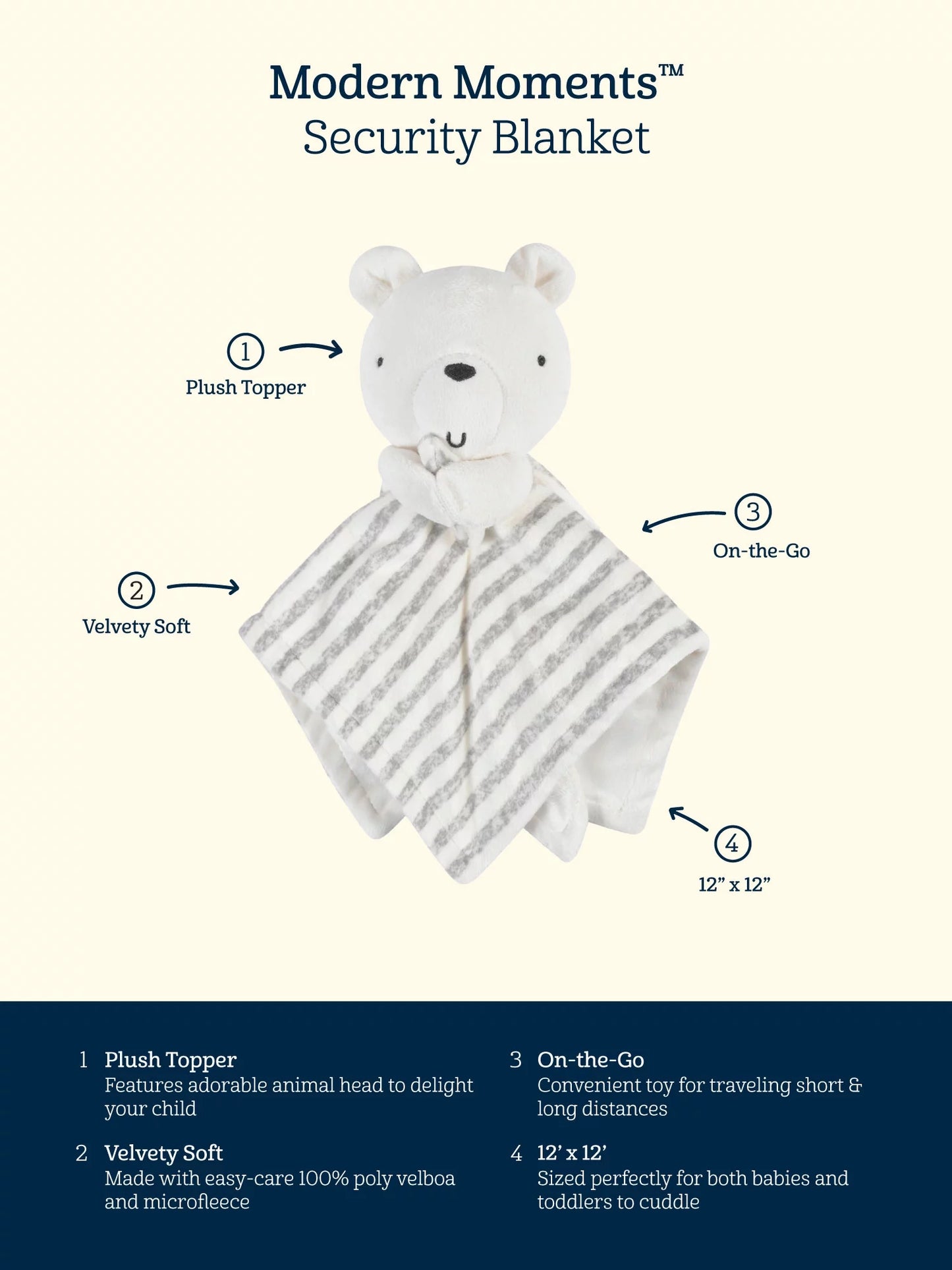 by Gerber Baby & Toddler Girl or Boy Plush Security Blanket, Pink Bear