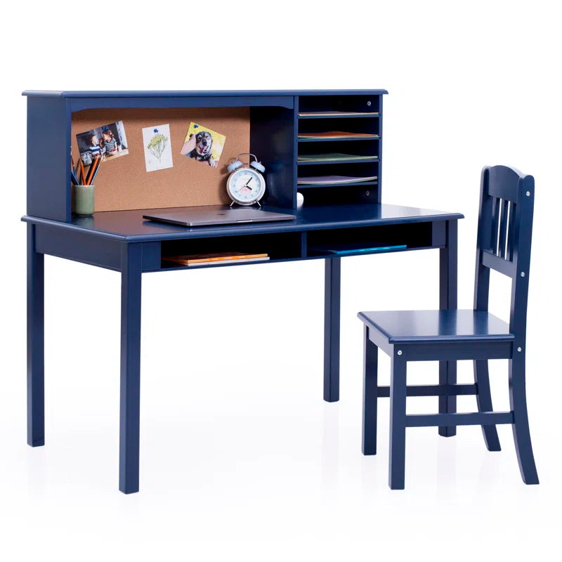 Kids Media Desk Hutch and Chair Set