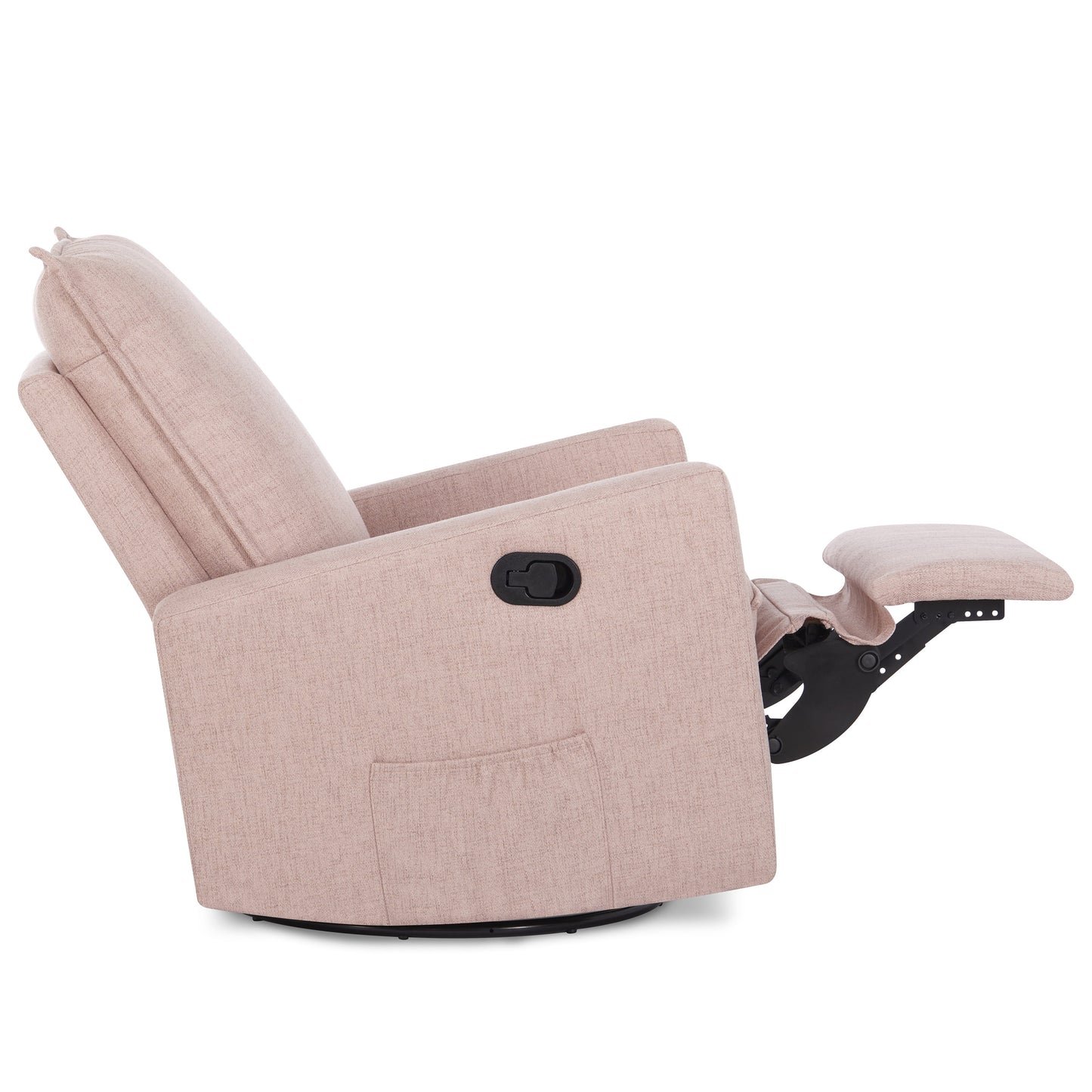 Faye Glider Recliner, Swivel Glider, Easy Assembly, Rose, Nursery Glider
