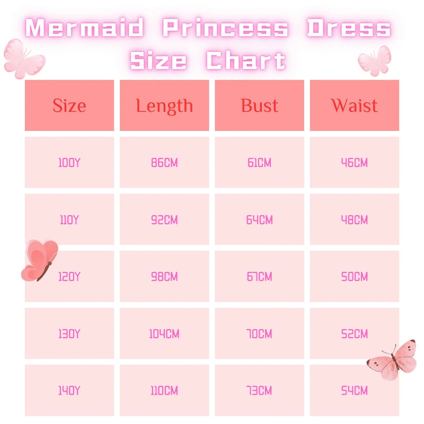 Little Girls Mermaid Costume Ariel Princess Dress up Kids Party Fancy Cosplay Childs Party Holiday Birthday Outfit with Accessories 140 CM 9-10 Years