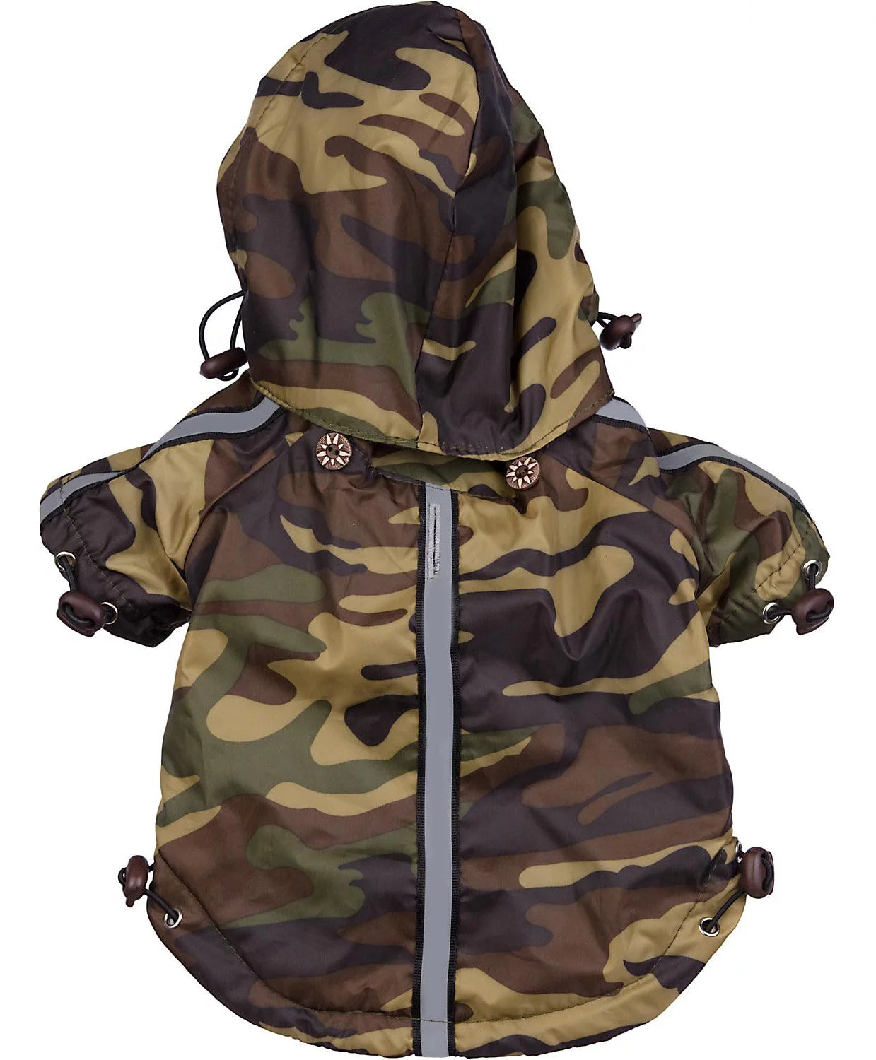 ® 'Reflecta-Sport' Multi-Adjustable Reflective Weather-Proof Dog Raincoat W/ Removable Hood