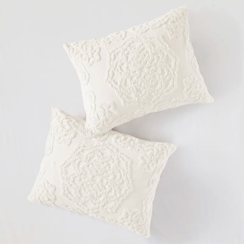 Laetitia Tufted Cotton Chenille Medallion Comforter Set