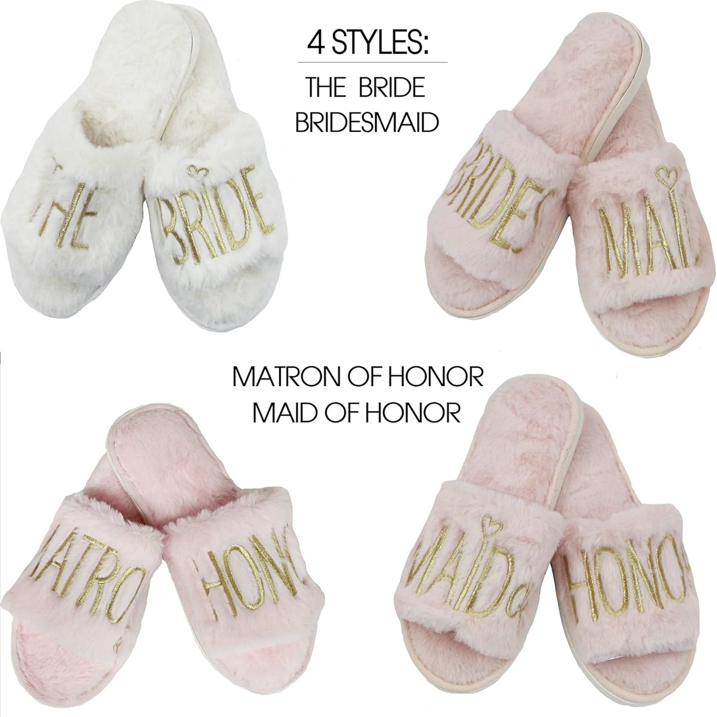 Wedding Slippers - Bride Slippers, Bridesmaid Slippers, Getting Ready Outfits Bridal Party, I Do Crew Slippers, Bride Slippers for Wedding Day