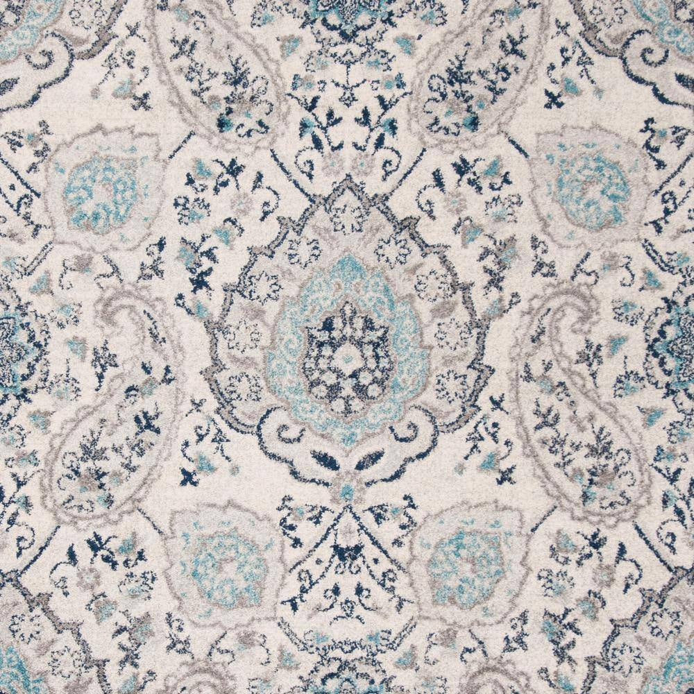 Madison Cream/Light Gray 4 Ft. X 6 Ft. Border Area Rug