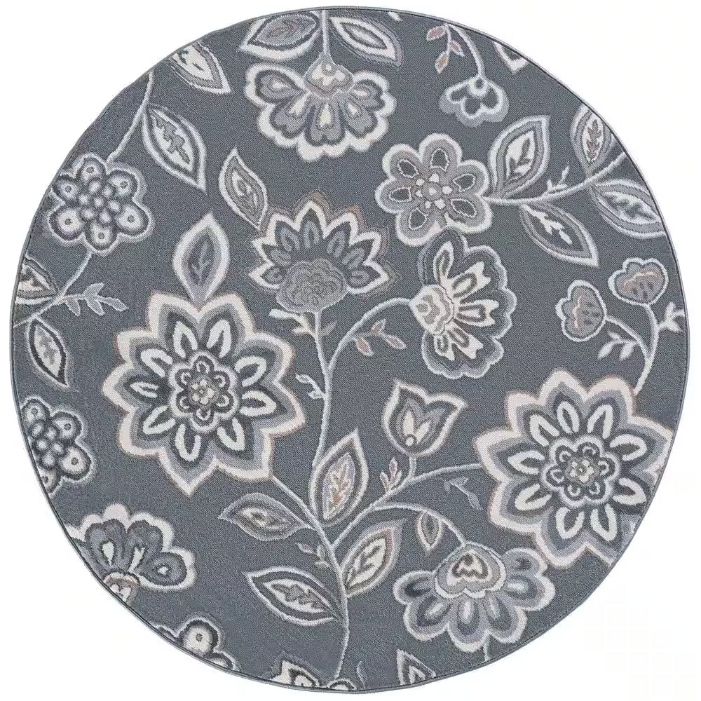 Madison Floral Cream 5 Ft. X 7 Ft. Indoor Area Rug