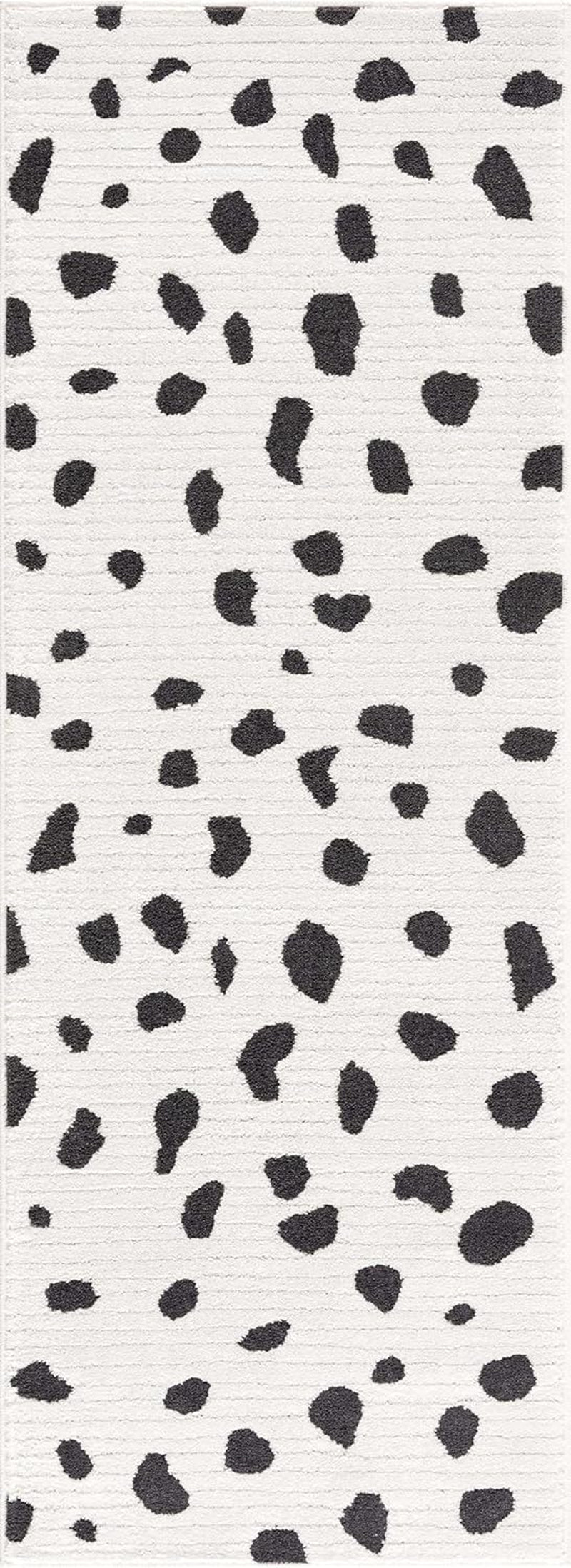 Tariffville Modern Animal Print Dalmatian Style Area Rug for Living Room, Bedroom, Kids Room, Nursery - High Pile Carpet - Black and White, Charcoal - 5'3" X 7'3" (5X7)