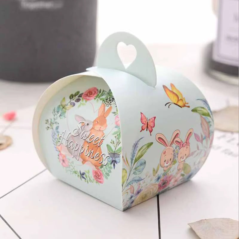 10Pcs 5.5X5.5X6.5Cm Paper Candy Box Flamingo Chocolate Gift Box for Baby Shower Birthday Wedding Party Supplies