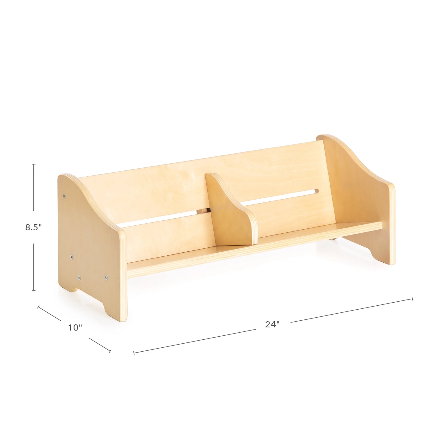 Tabletop Book Browser - Natural, Bookshelf for Kids, Home Office and School Furniture, Book Organizer