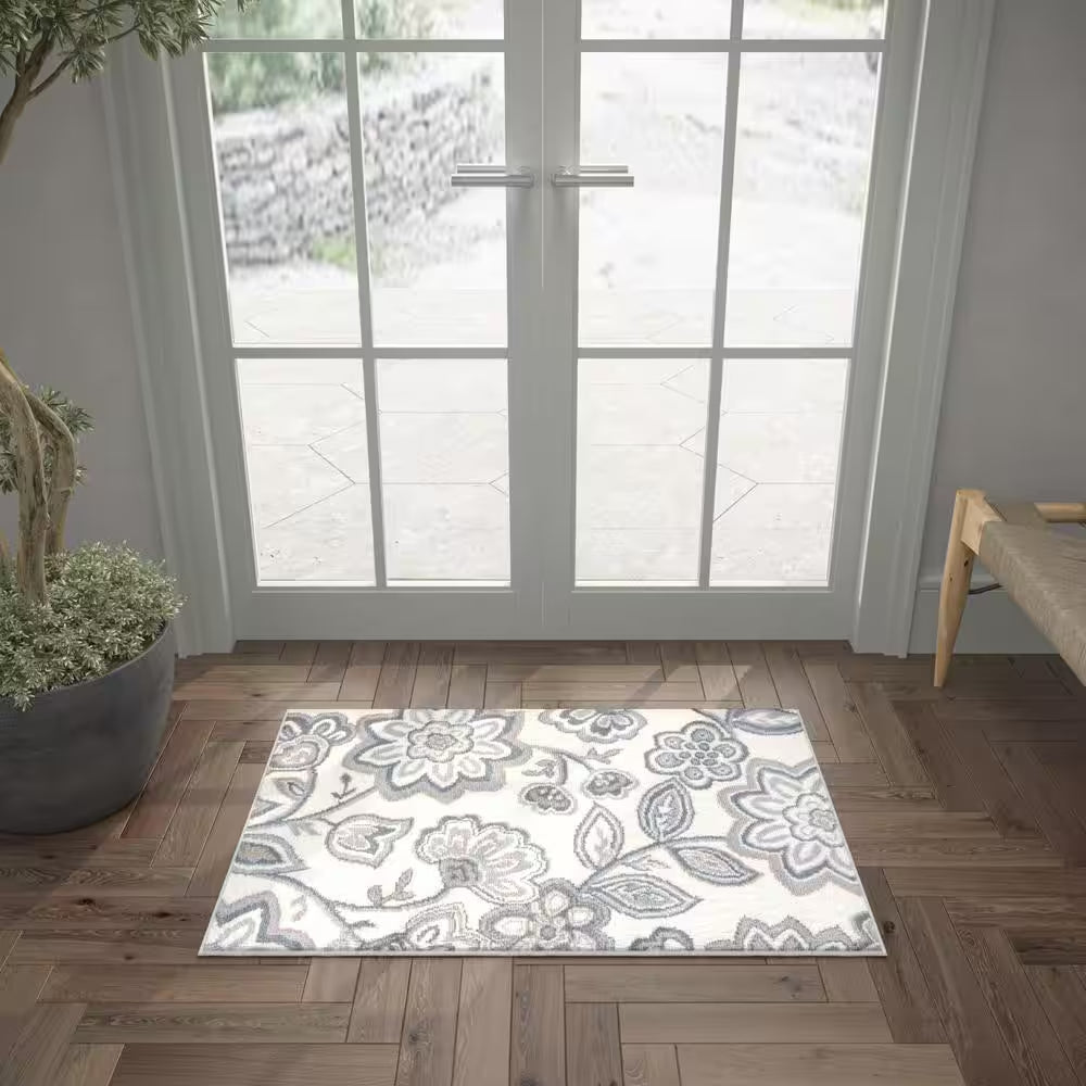 Madison Floral Cream 2 Ft. X 3 Ft. Indoor Area Rug
