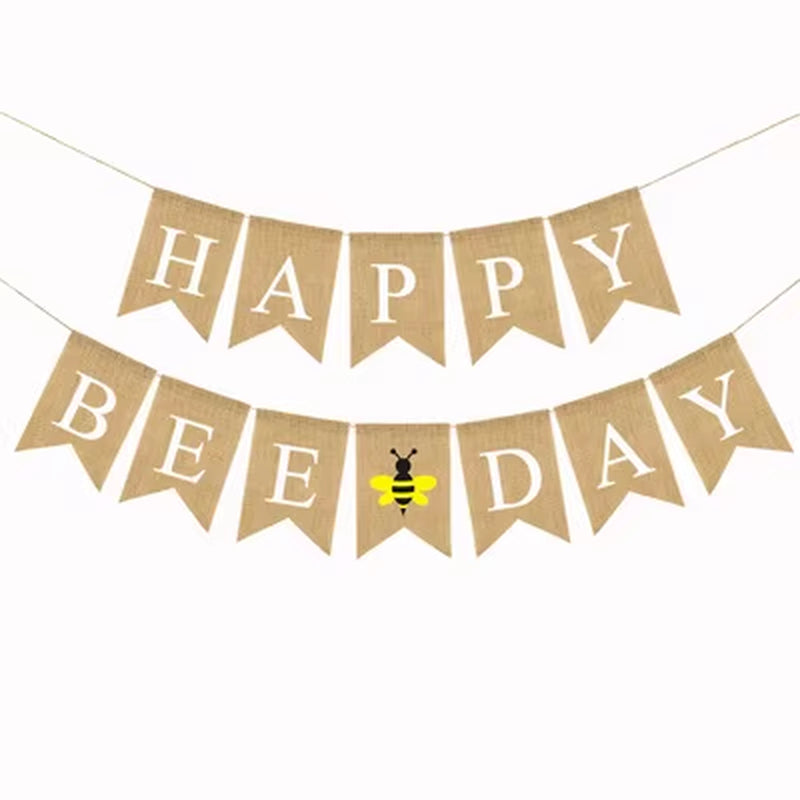 Bumble Bee Theme Party DIY Supplies Kids Birthday Party Decoration Latex Balloon Garland Disposable Tableware Set Baby Shower Su