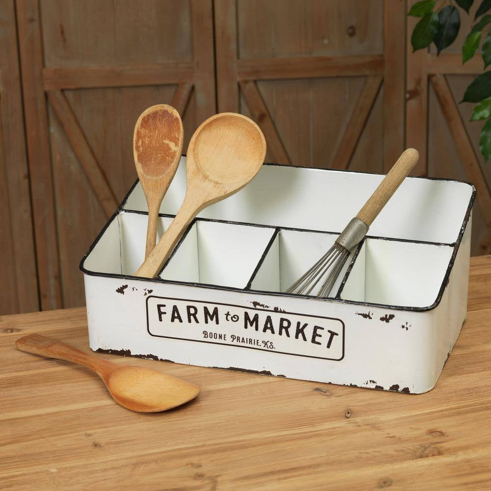 14.3 In. L Metal Farm to Market Container