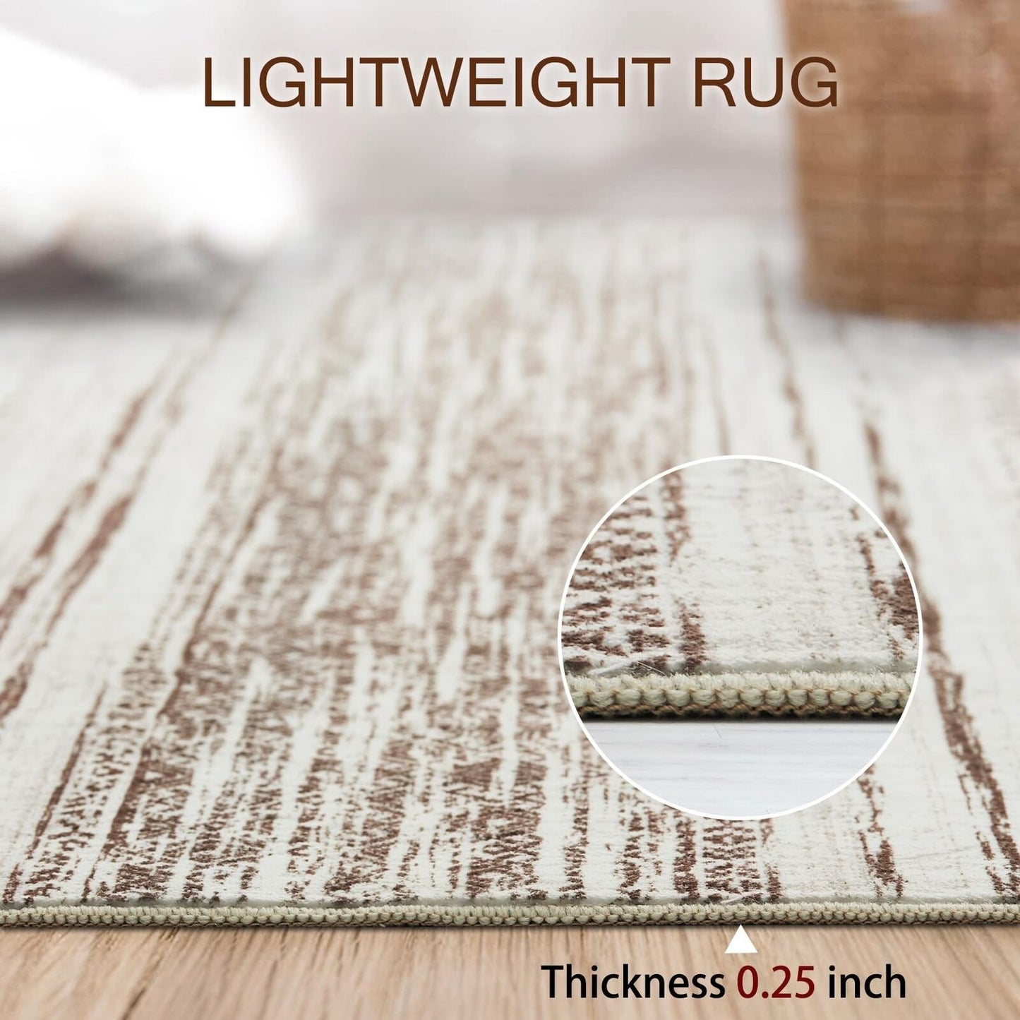 Area Rug Living Room Rugs - 9X12 Washable Large Soft Neutral Boho Moroccan Bo...