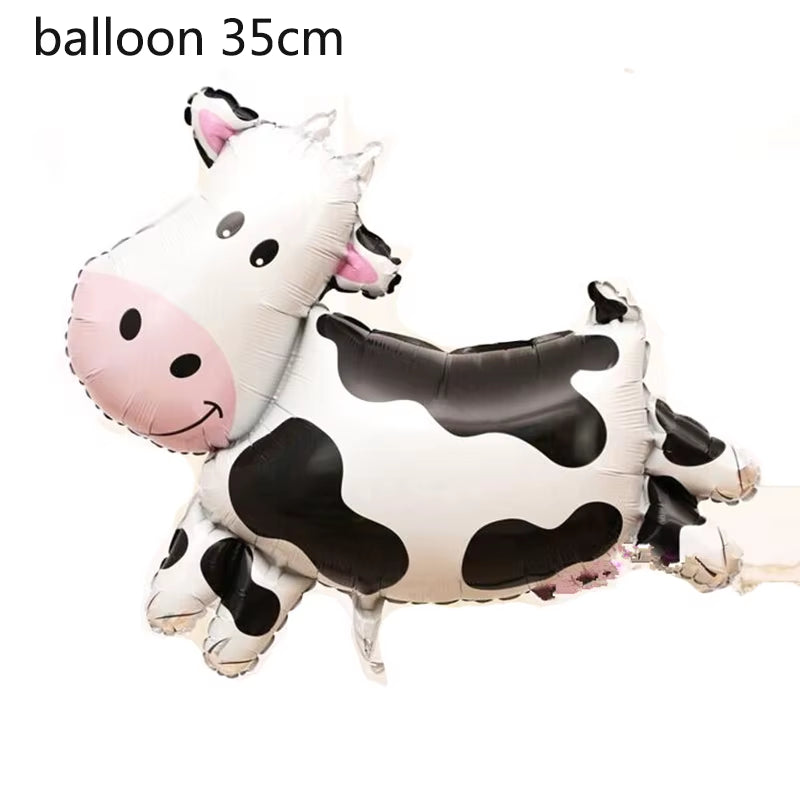 Farm Cow Theme Birthday Party Animal Party Cow Decoration Disposable Cups Plates Flags Tablecloth Baby Shower Balloon Decoration