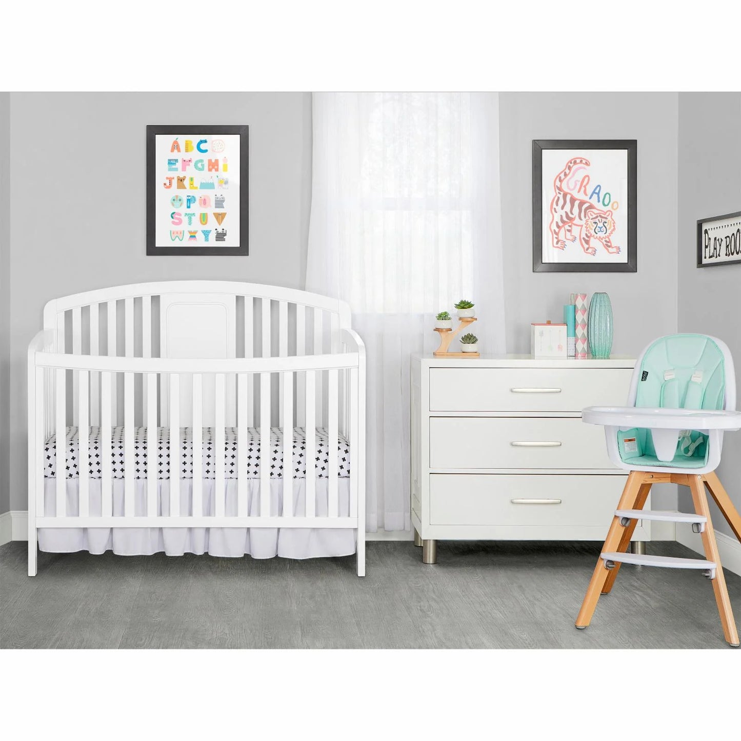 Dakota 4-In-1 Convertible Crib, Greenguard Gold Certified, White