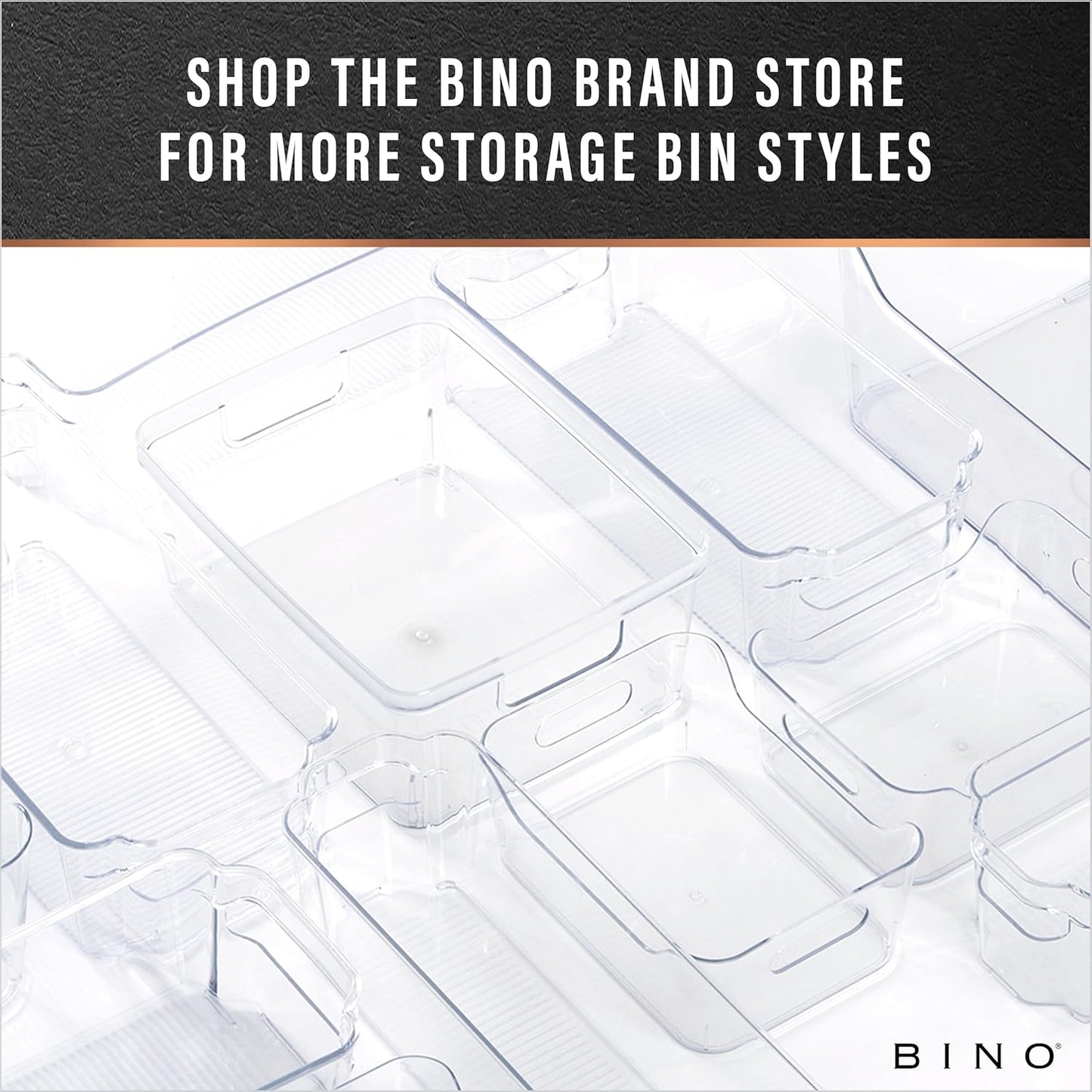 | Plastic Storage Bins, Small | the HANDLER COLLECTION | Multipurpose Organizer Bins | Kitchen Pantry Organizers and Storage | Clear Containers for Organizing Home | Freezer Organizer