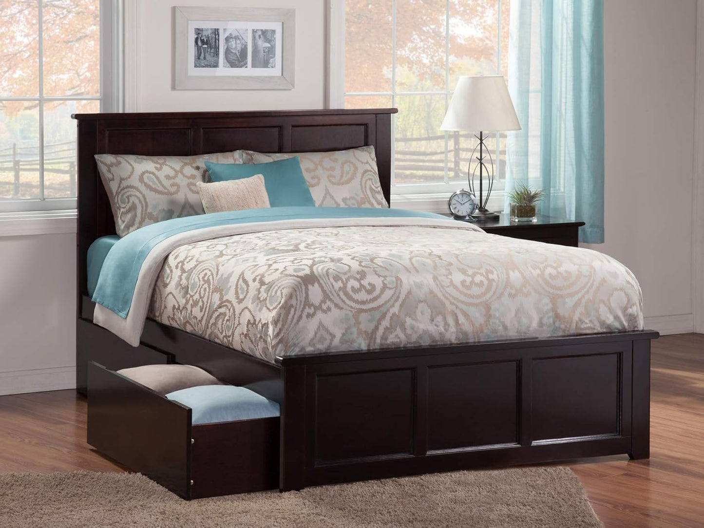 AFI Madison Queen Storage Platform Bed in Espresso