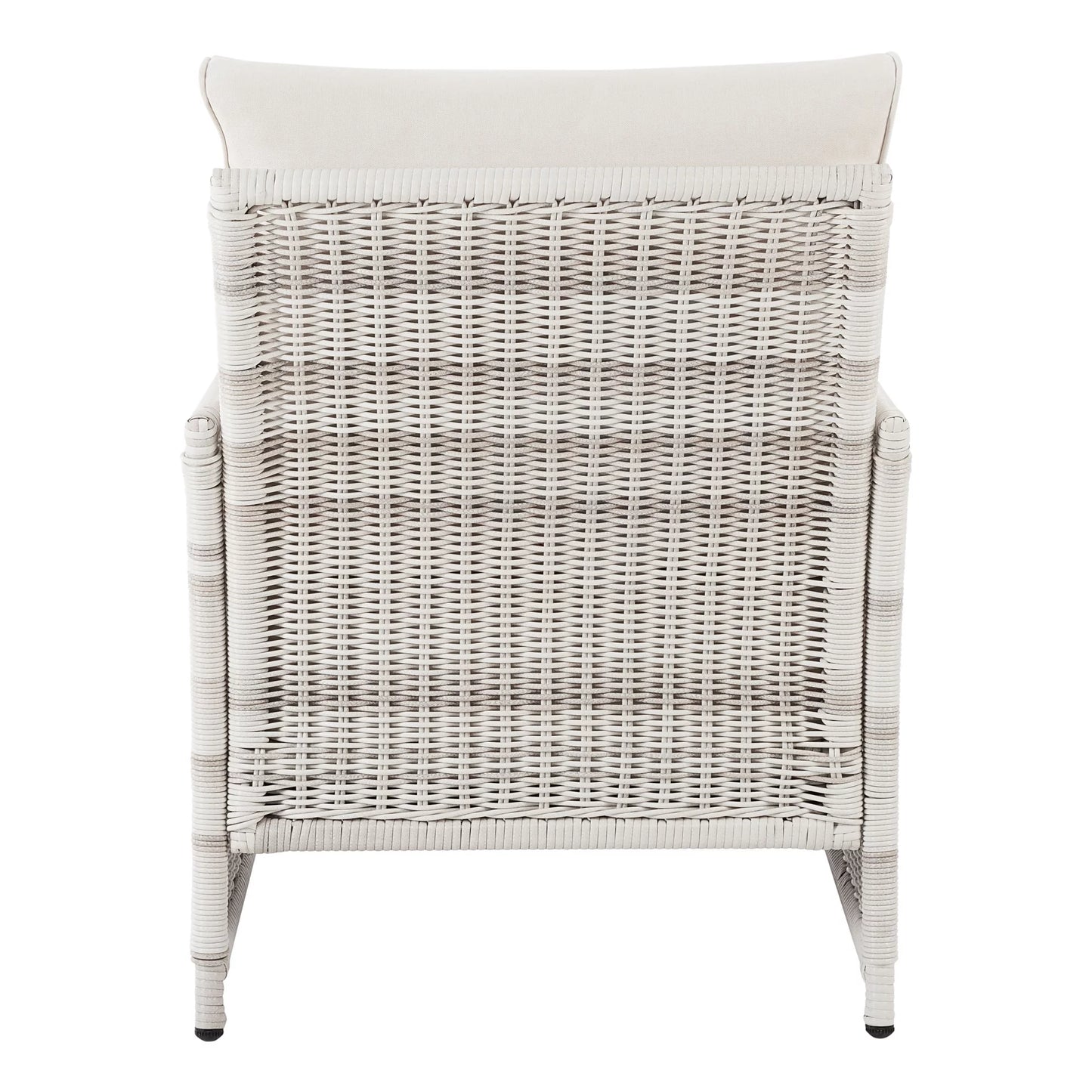 Paige Outdoor Wicker Stationary Lounge Chairs, Set of 2, White