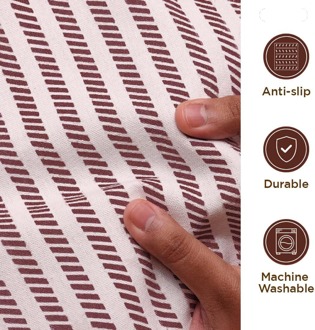 Table Runner 72 Inches Long with Tassels for Home Dining Table, Table Decoration, 100% Cotton Runner for Modern Wedding Table Decor, Rust Table Runner for Valentine Day Decorations