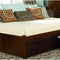 AFI Concord Twin Wood Platform Panel Bed in Antique Walnut