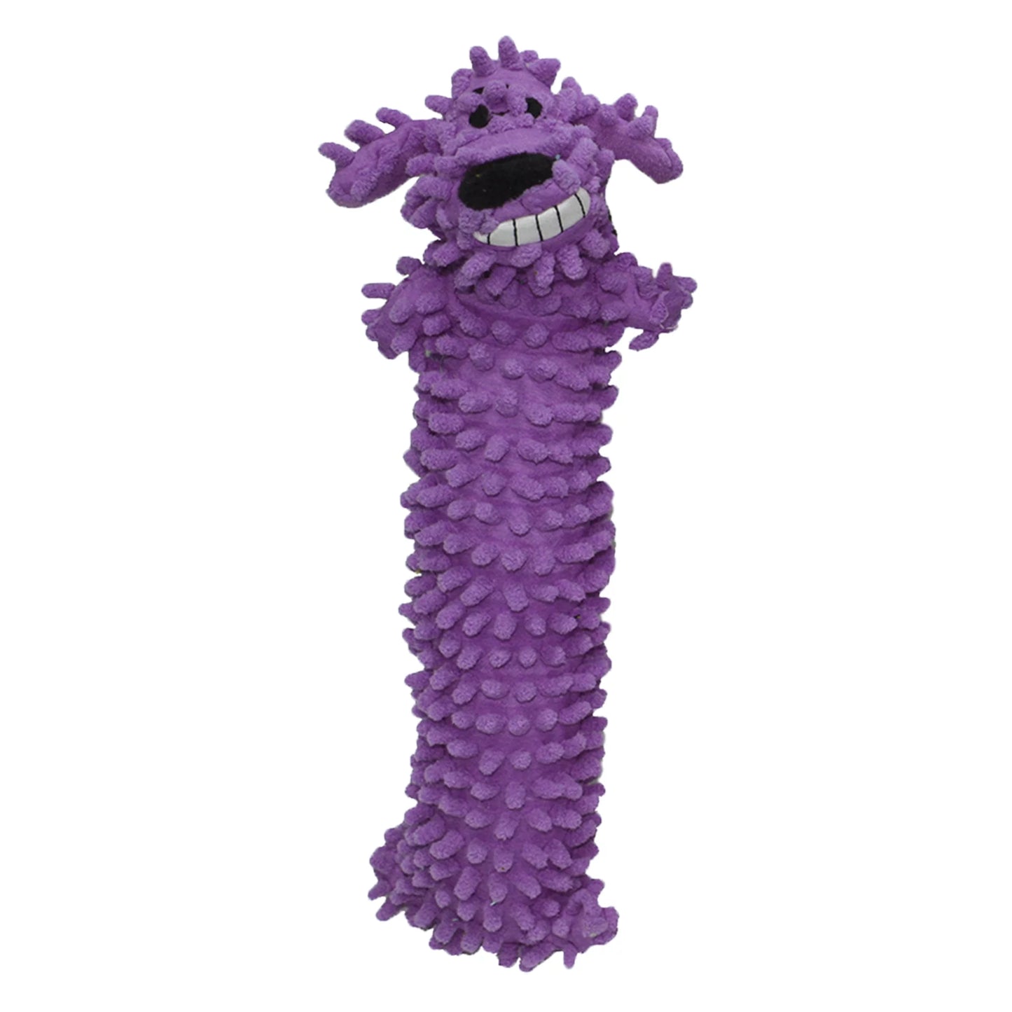 Stuffing Free Floppy Moppy Loofa Plush Dog Toy, 12", Color May Vary