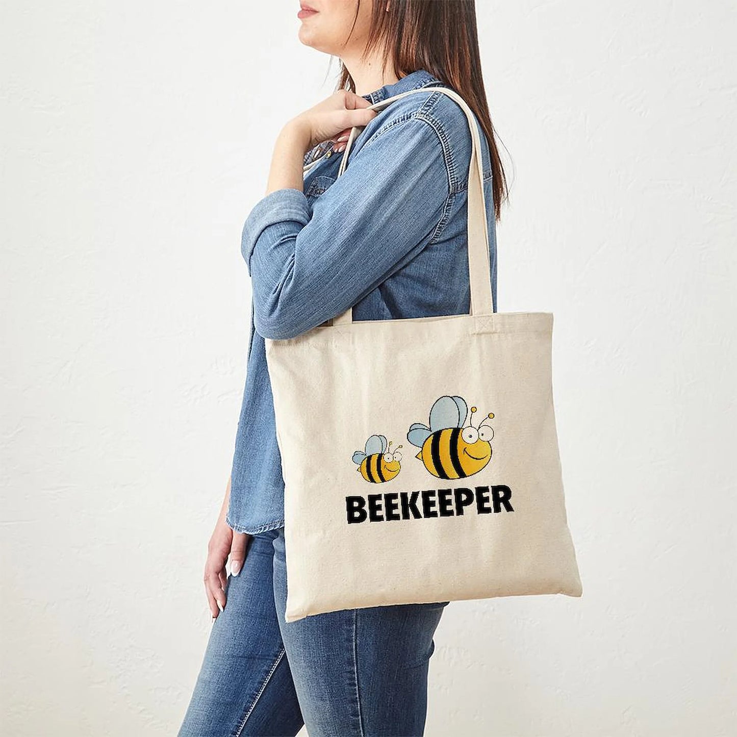 - Beekeeper Tote Bag - Natural Canvas Tote Bag, Cloth Shopping Bag