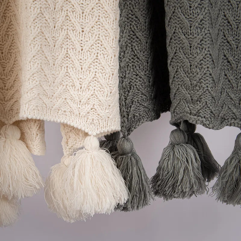 Hallie Knitted Throw Blanket