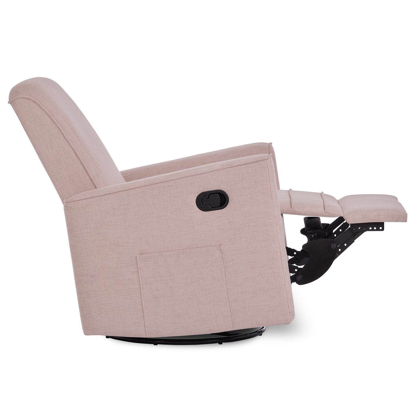 Raleigh Glider Recliner Rose with High Backrest Support, Durable Polyester Fabric