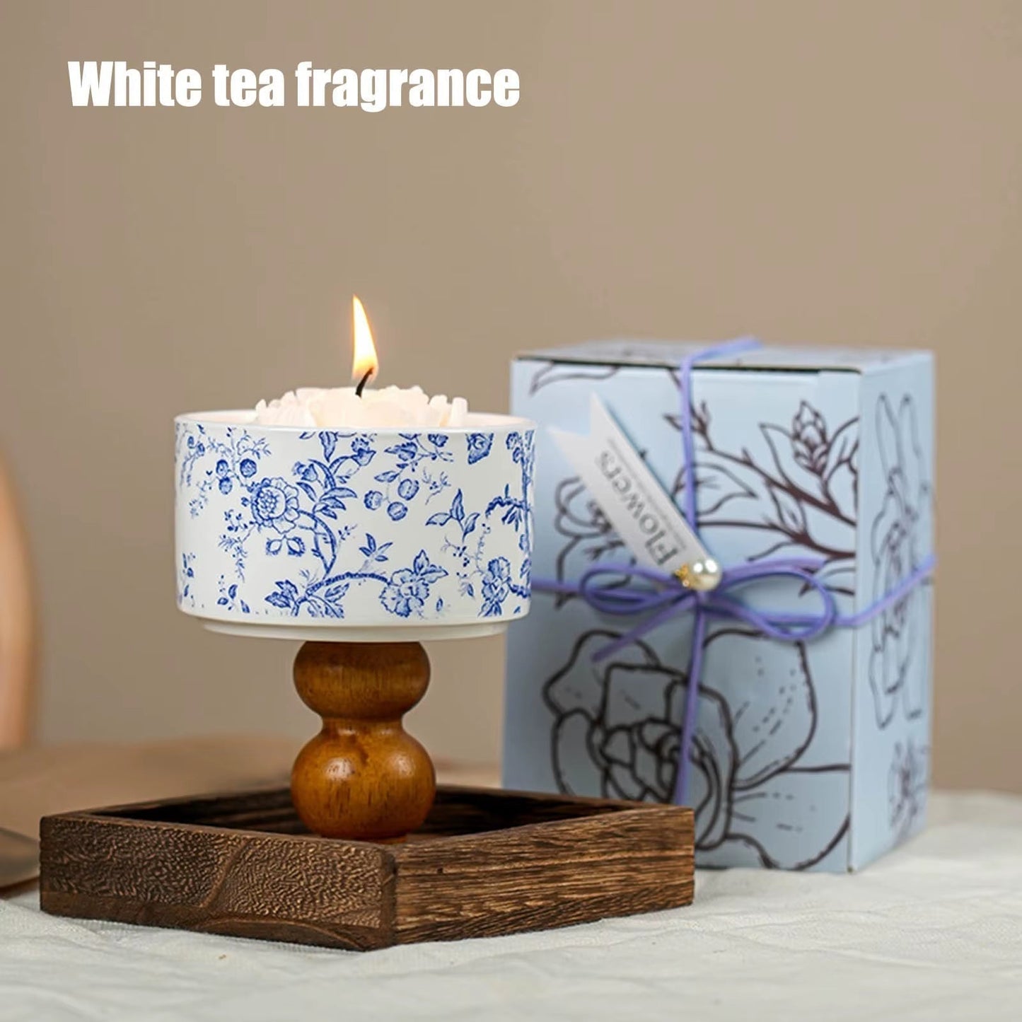 Camellia Scented Candle Gift Box Set Home Bedroom Senior Birthday Gift New Year Gift