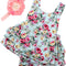 Baby Girl'S Floral Print Ruffles Romper Summer Clothes