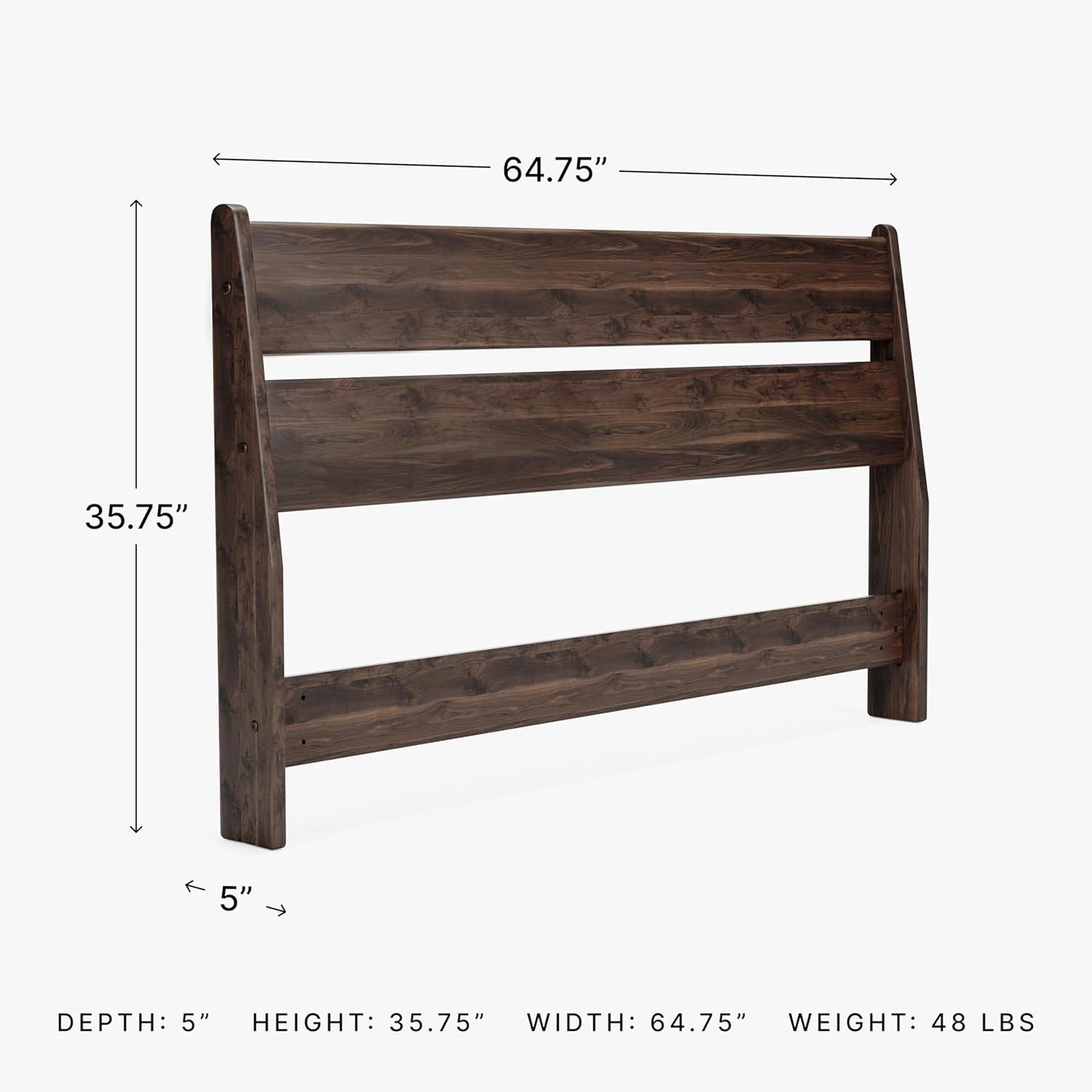 Calverson Modern Open Slat Panel Headboard ONLY, Queen, Brown