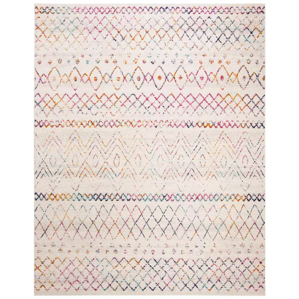 Madison Ivory/Fuchsia 5 Ft. X 8 Ft. Geometric Area Rug