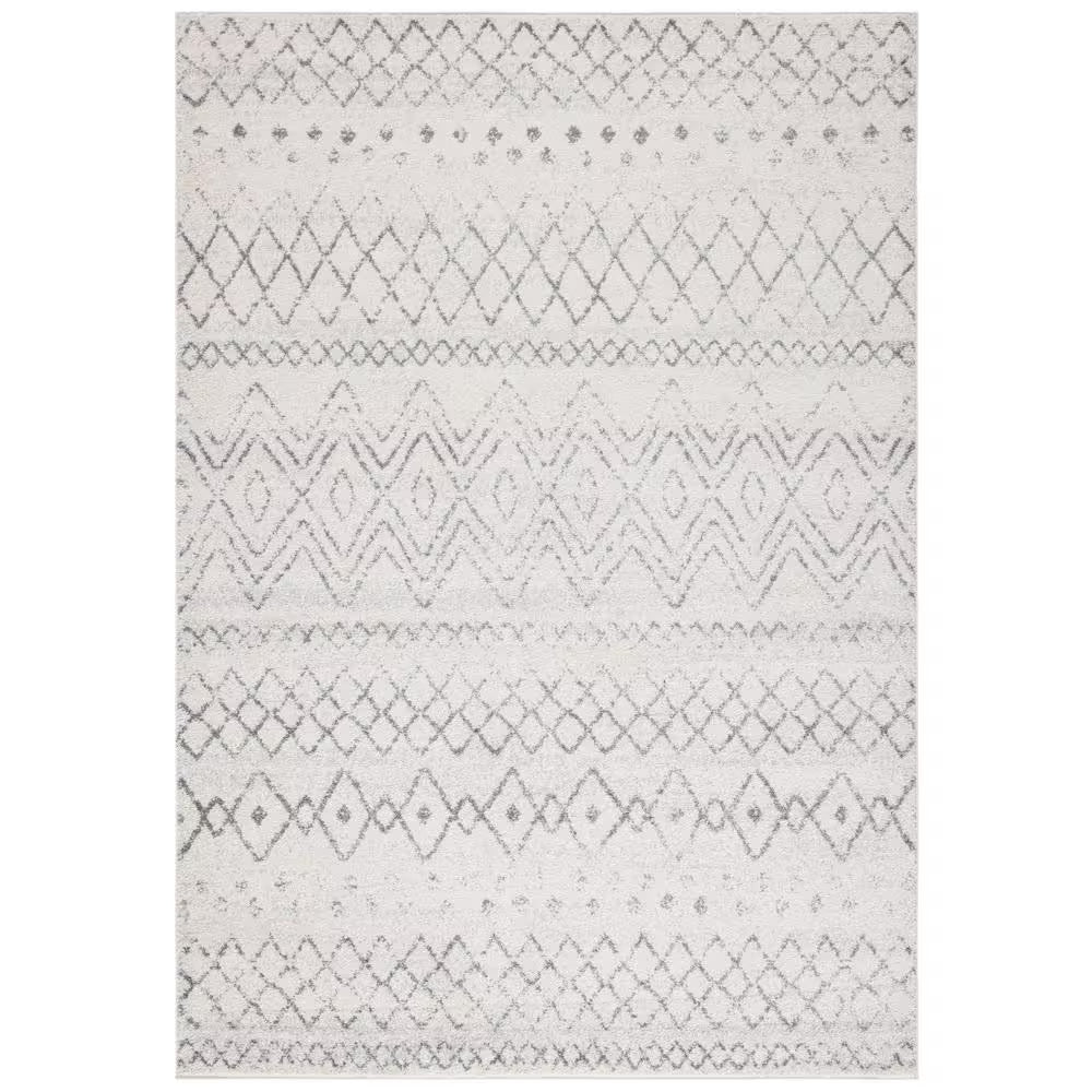 Madison Ivory/Fuchsia 5 Ft. X 8 Ft. Geometric Area Rug